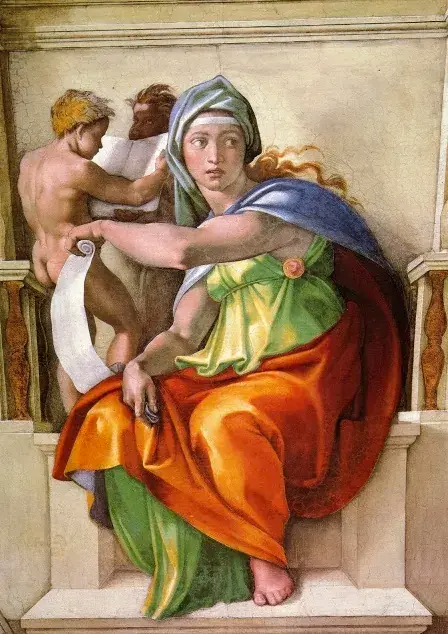 Michelangelo - Sibilla delfica (dettaglio della Cappella Sistina)