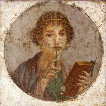 Affresco romano di donna - Museo Archeologico Nazionale di Napoli
